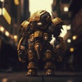 Mini Chibi Mecha Robot - Yellow Myrmidon Armor