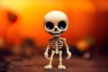 Mini Chibi Skeleton in Forest Background