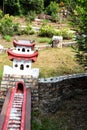 Mini China great wall in Fu Lin Kong temple Royalty Free Stock Photo