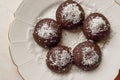 Mini Chocolate Brownie Wet Cookies with Coconut Powder / Turkish Islak Kurabiye.