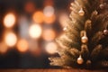 Mini Christmas tree decoration, AI generated