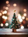 Mini Christmas tree decoration, AI generated