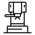 Mini coffee maker icon, outline style