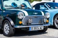 Mini Cooper in montjuic spirit Barcelona circuit car show Royalty Free Stock Photo