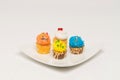 Mini cupcakes with assorted flavors Royalty Free Stock Photo