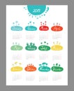 Mini cute calendar 2015 seasons