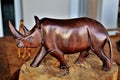 A mini decorative wooden Rhinocerotidae