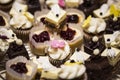 Mini delicious cakes homemade Royalty Free Stock Photo