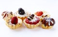 Mini dessert tarts sweet pastries Royalty Free Stock Photo