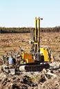 Mini-drilling rig on crawler track