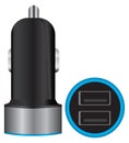 Mini Dual USB Car Charger Royalty Free Stock Photo