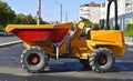 Mini dumper on roadwork Royalty Free Stock Photo