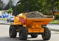 Mini dumper on roadwork Royalty Free Stock Photo