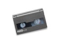 Mini DV cassette on white background