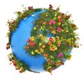 Mini Earth planet Royalty Free Stock Photo