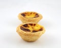 Mini Egg tart wit white background Royalty Free Stock Photo