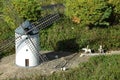 Mini Europe Parc in Brussels, Belgium - miniature of white windmill seen in Spain