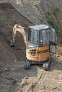 Mini digger excavator Royalty Free Stock Photo