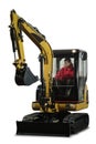 Mini excavator with driver