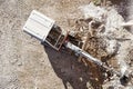 Mini excavator seen from above Royalty Free Stock Photo
