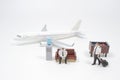 a mini of figure Airline pilot resting Royalty Free Stock Photo