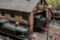 Mini figures train models and station