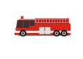 Mini fire department truck simple illustration Royalty Free Stock Photo