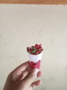 mini flower bucket from origami
