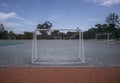 Mini football goalposts and court