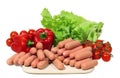 Mini frankfurters Royalty Free Stock Photo