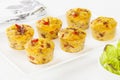 Mini Frittatas on White Royalty Free Stock Photo