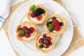 Mini fruit cream cheese tart