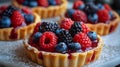 mini fruit tart buffet, delectable mini fruit tarts, ideal for a summer picnic or tea time treat, create a tempting