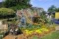 Mini garden built using recycled materials