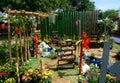 Mini garden built using recycled materials