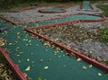 Mini golf course in autumn Royalty Free Stock Photo