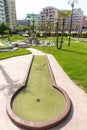 Mini golf course on Sunny Beach in Bulgaria Royalty Free Stock Photo