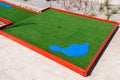 mini golf court at cruise ship deck Royalty Free Stock Photo