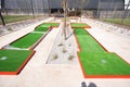 mini golf court at cruise ship deck Royalty Free Stock Photo