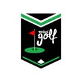 Mini golf emblem design Royalty Free Stock Photo