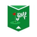 Mini golf emblem design Royalty Free Stock Photo