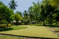 Mini golf field at the tropical resort at Maldives Royalty Free Stock Photo