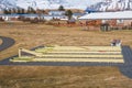 mini-golf field in town of Hofn in Hornafjordur in Iceland Royalty Free Stock Photo