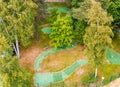 Mini golf playground view from above