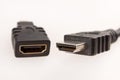 mini HDMI adapter and HDMI connector