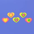 Mini hearts. Emotions. Candy Color Fashion minimal art