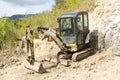 Mini hydraulic excavator Royalty Free Stock Photo