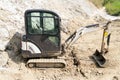 Mini hydraulic excavator Royalty Free Stock Photo