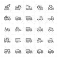 Mini Icon set - construction machine icon Royalty Free Stock Photo