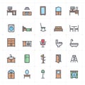 Mini Icon set - Furniture full color icon Royalty Free Stock Photo